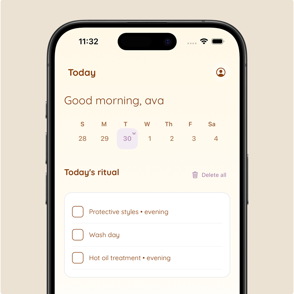 hair rituals & reminders