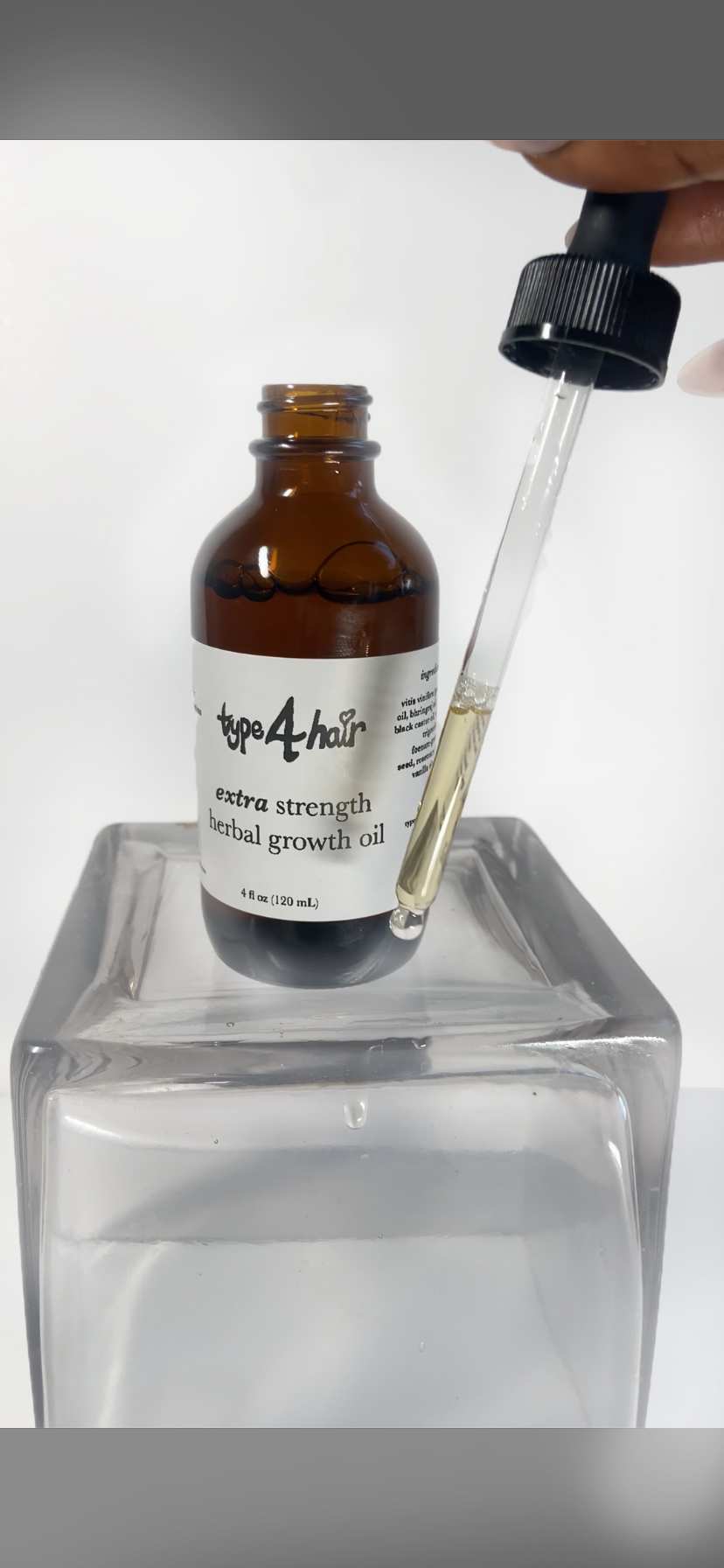 Type4Hair oil bottle